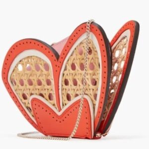 Kate Spade Wing It Wicker Coin Purse On A Chain